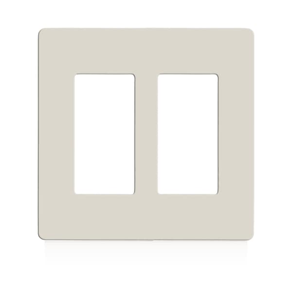 Faith 2-Gang Decorator Screwless Wall Plates Child Safe Outlet Covers, USB Receptacle, Light Almond SWP2-LA-01 - main